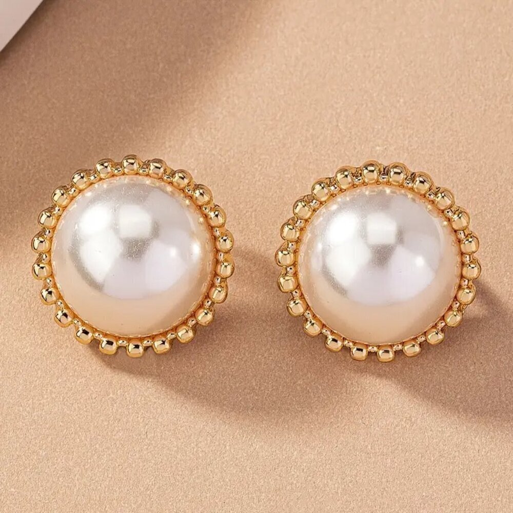 Vintage Elegant Classic Imitation Pearl Earrings